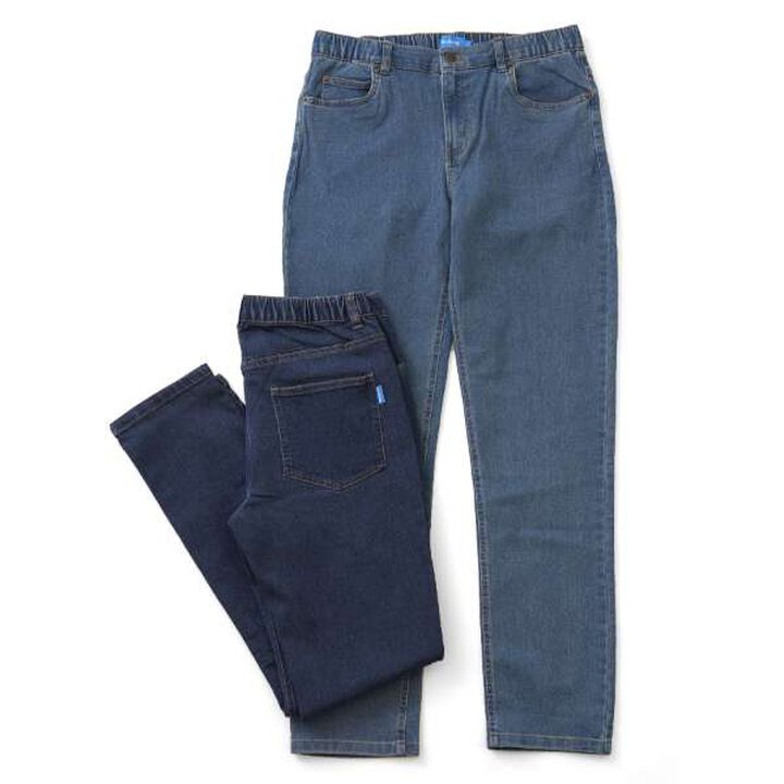 Stretch Denim Skinny Pants,Light blue, medium image number 2