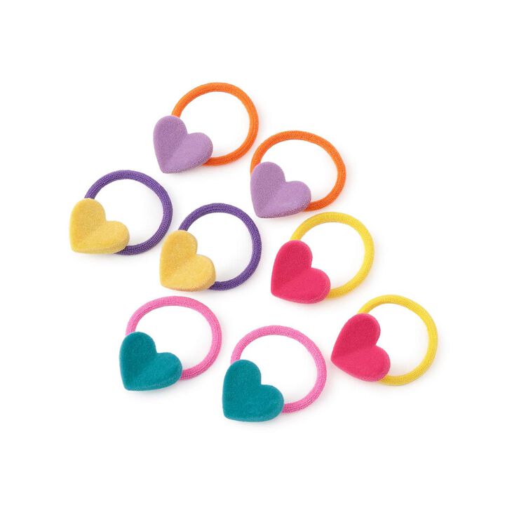 Heart Hair Tie Set of 2,Yellow, medium image number 5