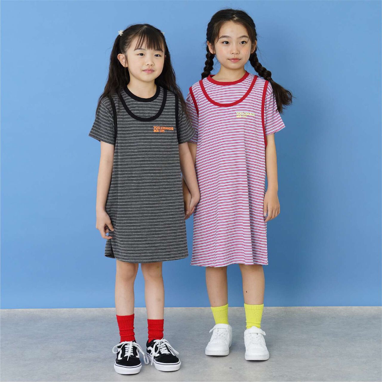 Stripe Pattern 2-Piece Tank One-Piece Dress,Pink, large image number 9