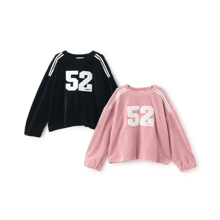 Short Velour Sweatshirt,Pink, medium image number 6