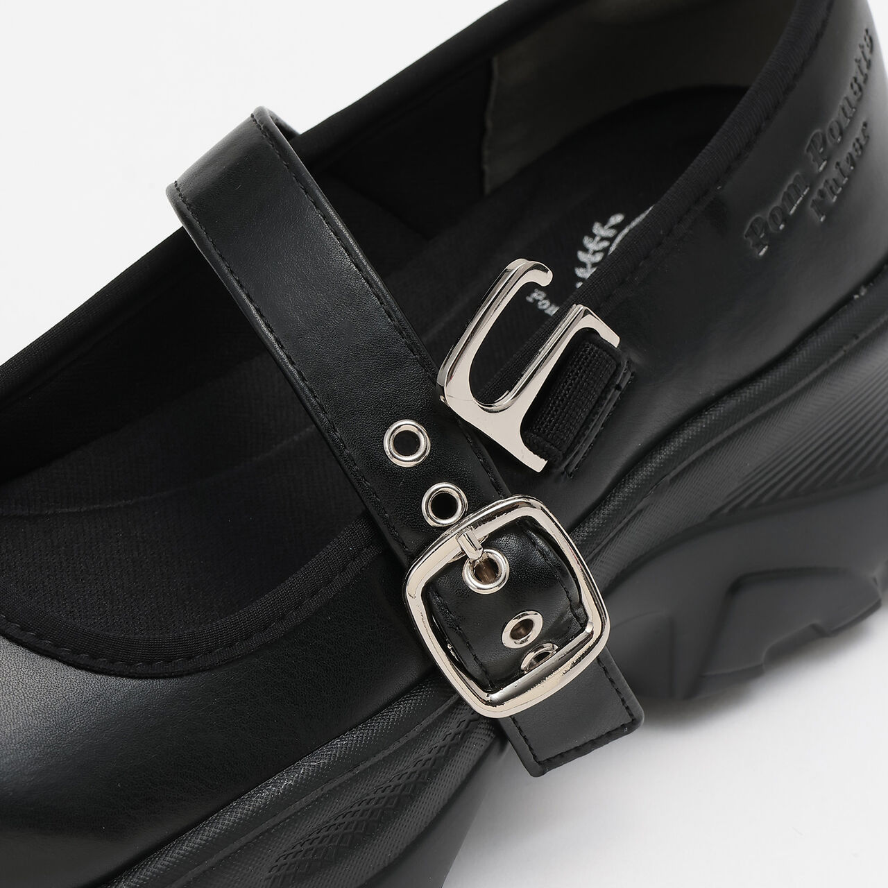 [Lightweight Sole] Plush Thick-Soled Ballet Sneakers,Black, large image number 3