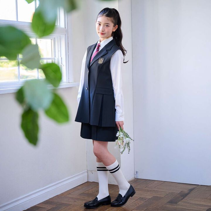 [Graduation Attire] [5-Piece Set] Gilet Jacket Coordination Set,Black, medium image number 25