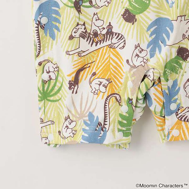 MOOMIN/Jungle Pattern Short-Sleeve Coverall,Cream, medium image number 5