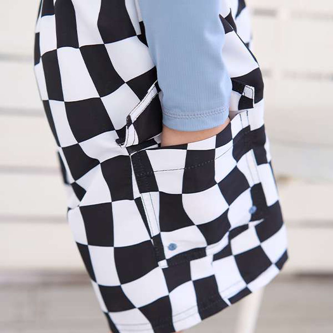 [SWIM] [UV Processing] Flag Check Cargo Surf Pants,Black, large image number 7