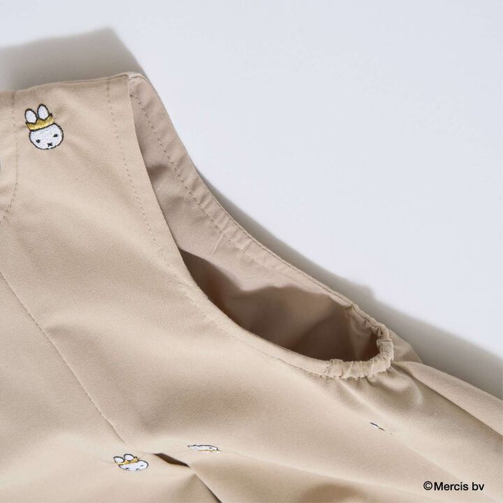 Miffy Embroidered All-Over Pattern Balloon One-Piece Dress,Black, medium image number 8