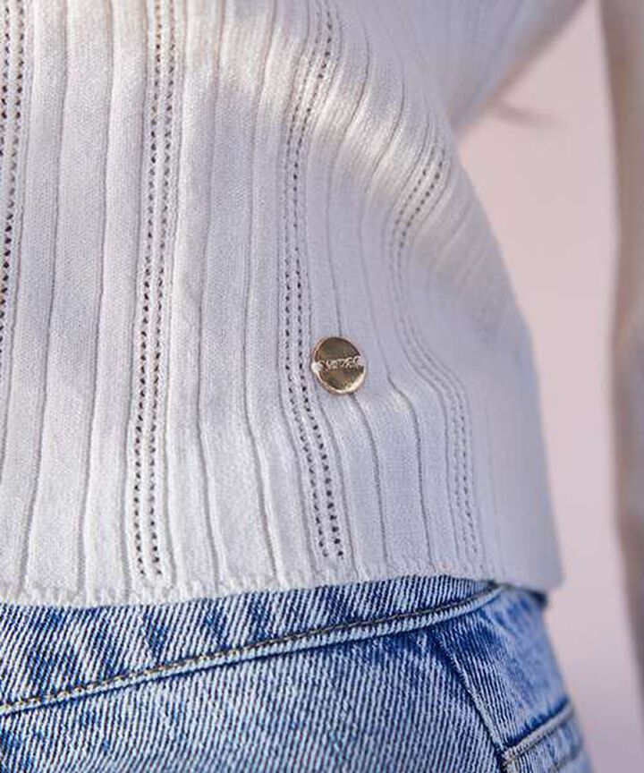 Many Frill Lace Cardigan,Ivory, medium image number 4