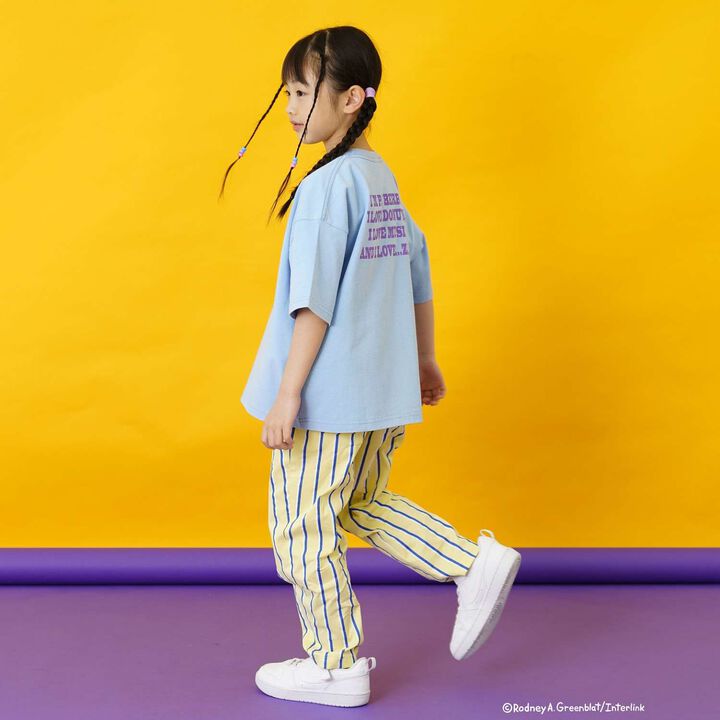 [PaRappa the Rapper] 彩色寬版撞色標誌短袖T恤,橙色, medium image number 8