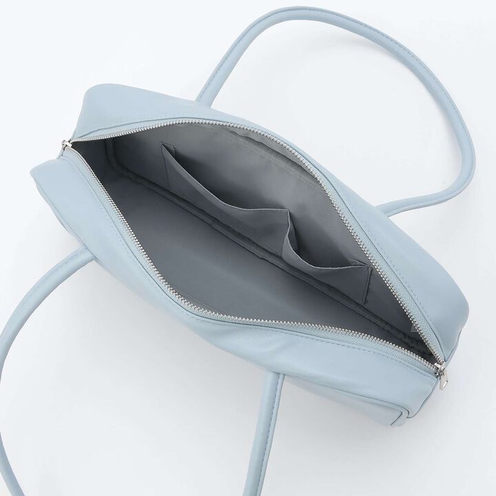 [Parent-Child Matching] Leather-Look Boston Bag,Sax blue, medium image number 7