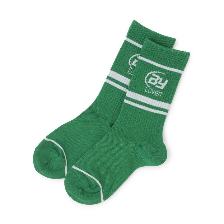 Logo Crew Socks,Green, medium image number 0