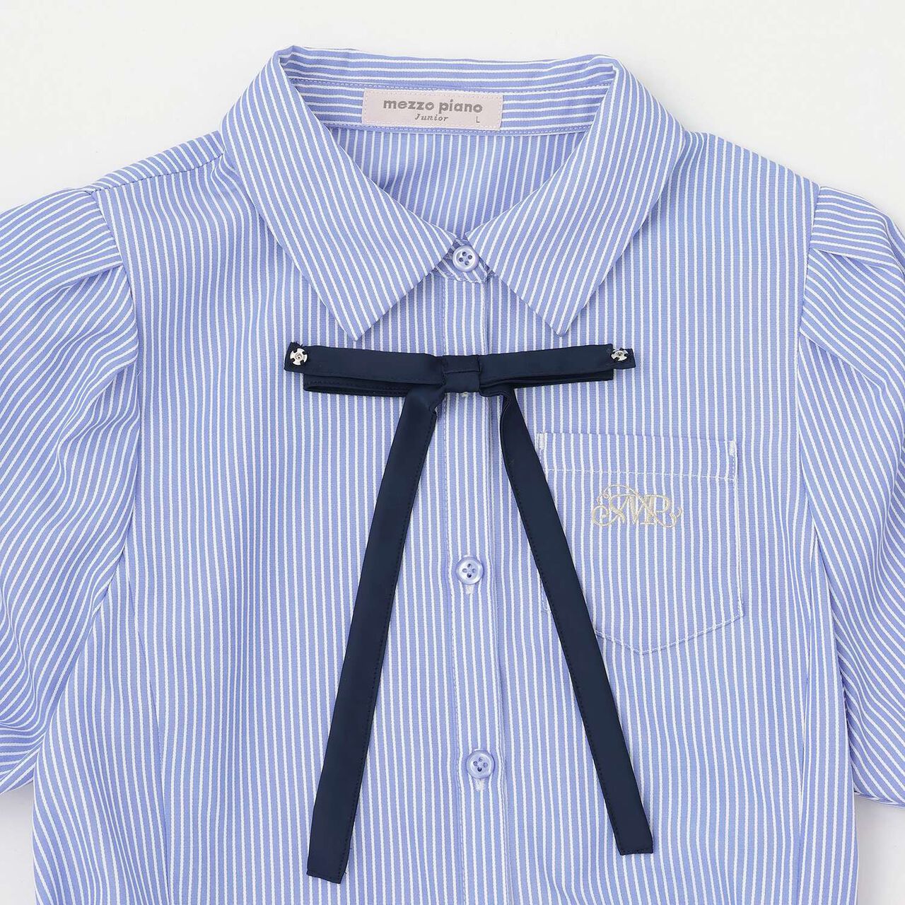 Tiered Shirt Mini One-Piece Dress,Blue, large image number 3