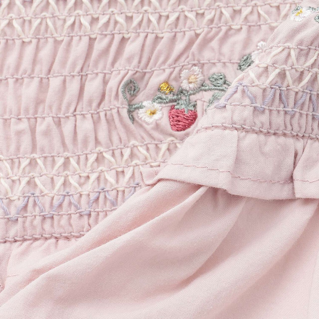 Link Strawberry Embroidery OP Romper,Off white, large image number 15