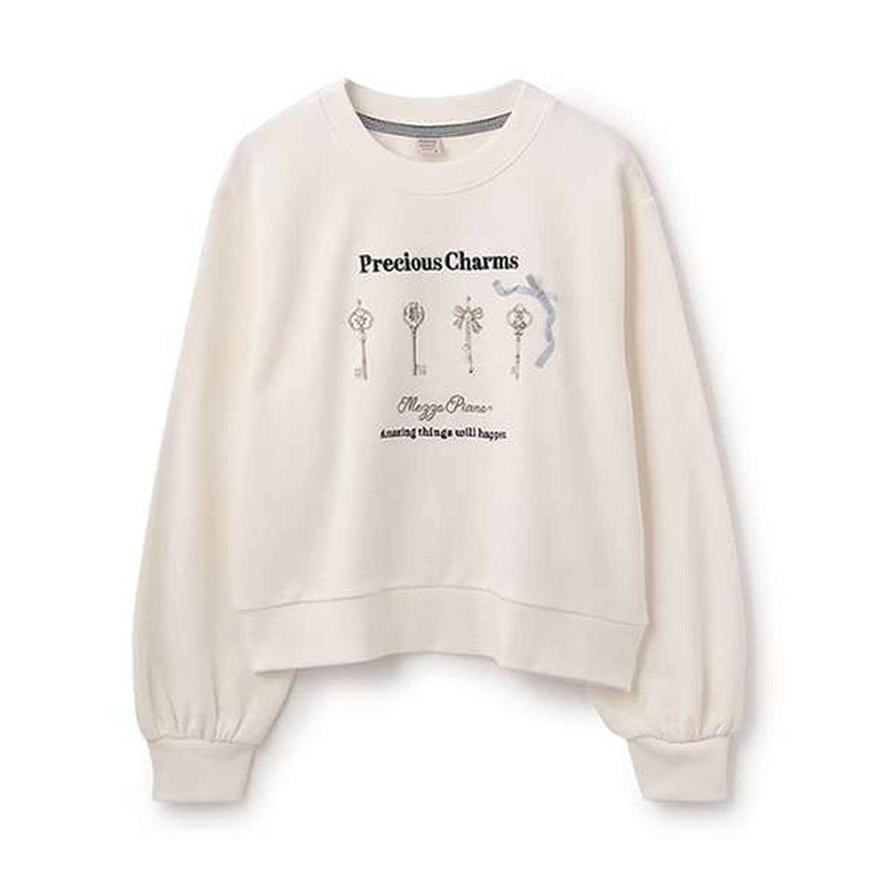 Charming Motif Sweatshirt,Off white, large image number 0