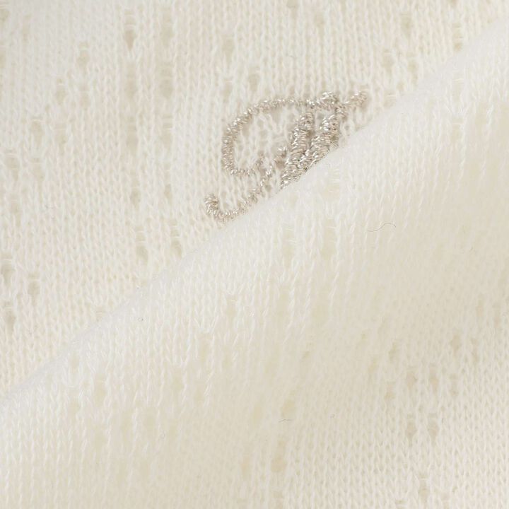 Lace Knit Knee-High Socks,Off white, medium image number 3