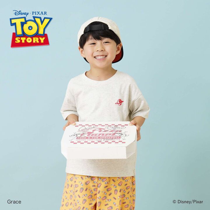 [Disney-Pixar-Toy Story] Alien Wide Short Sleeve T-Shirt,Milky white, medium image number 1