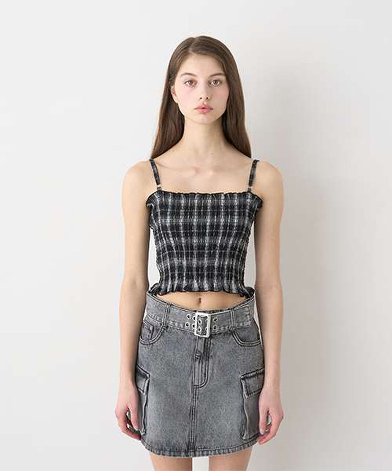 Cropped Shirt and Vest Set,Off white, large image number 18