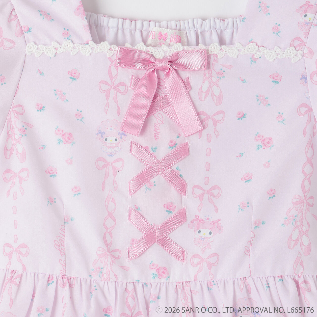 My Melody / My Sweet Piano Ballerina Print One-Piece Dress,Light pink, large image number 5