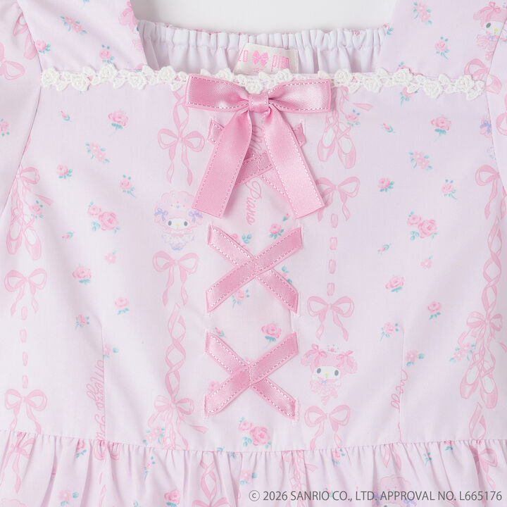 My Melody / My Sweet Piano Ballerina Print One-Piece Dress,Light pink, medium image number 5