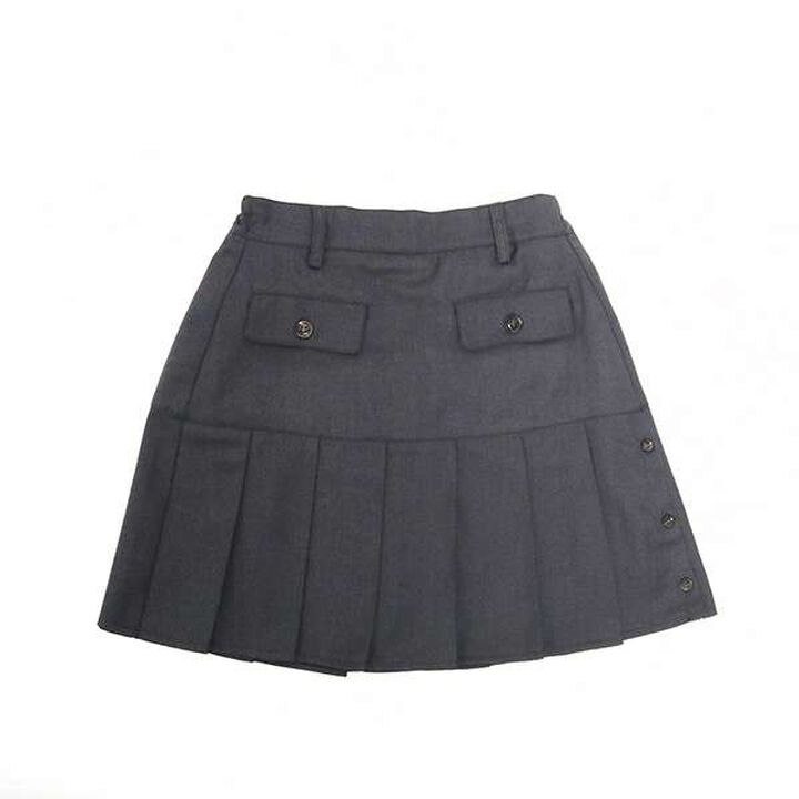 Trois Lapins Pleated Skirt with Inner Pants (140-150),Charcoal gray, medium image number 2