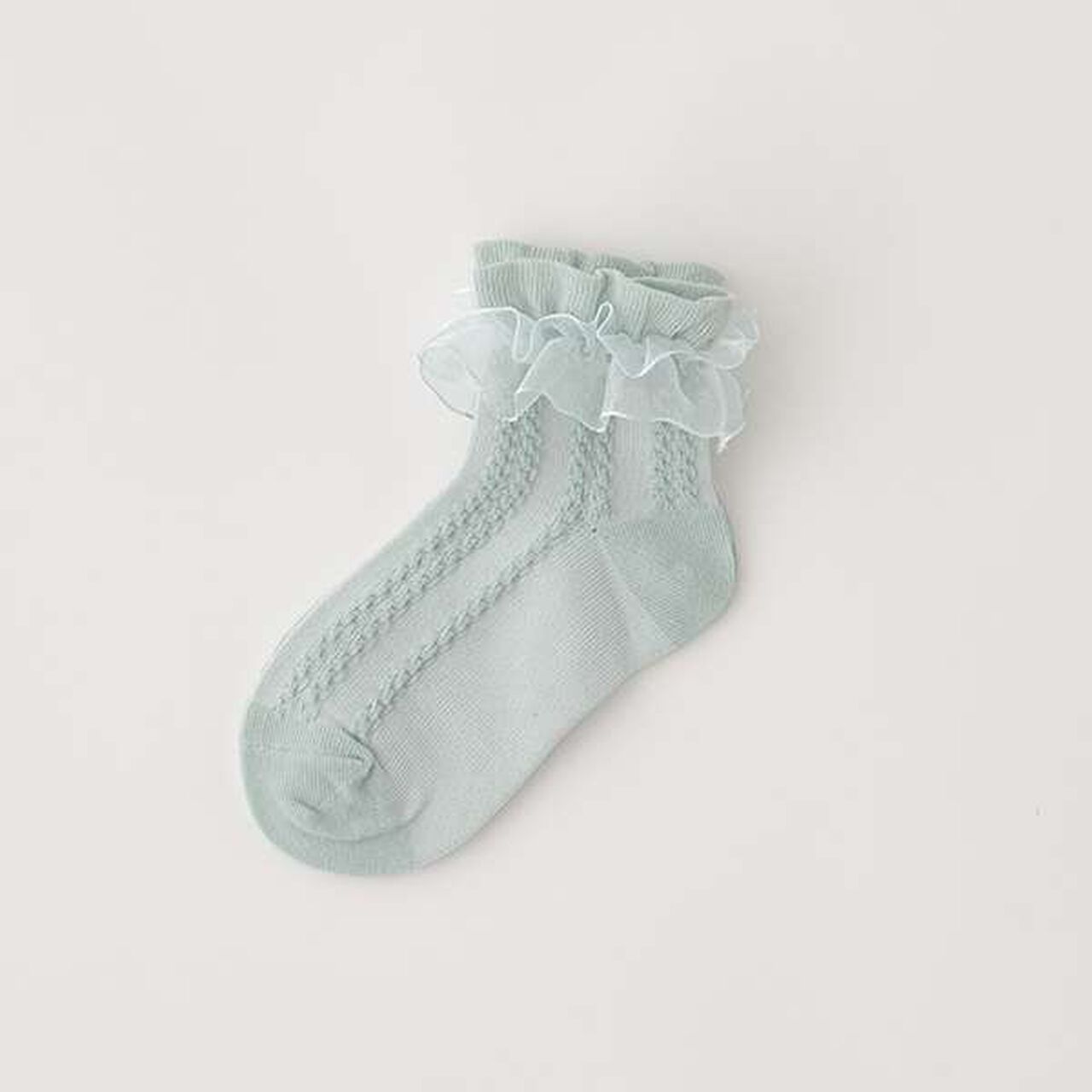 Frill Lace Socks,White, large image number 10