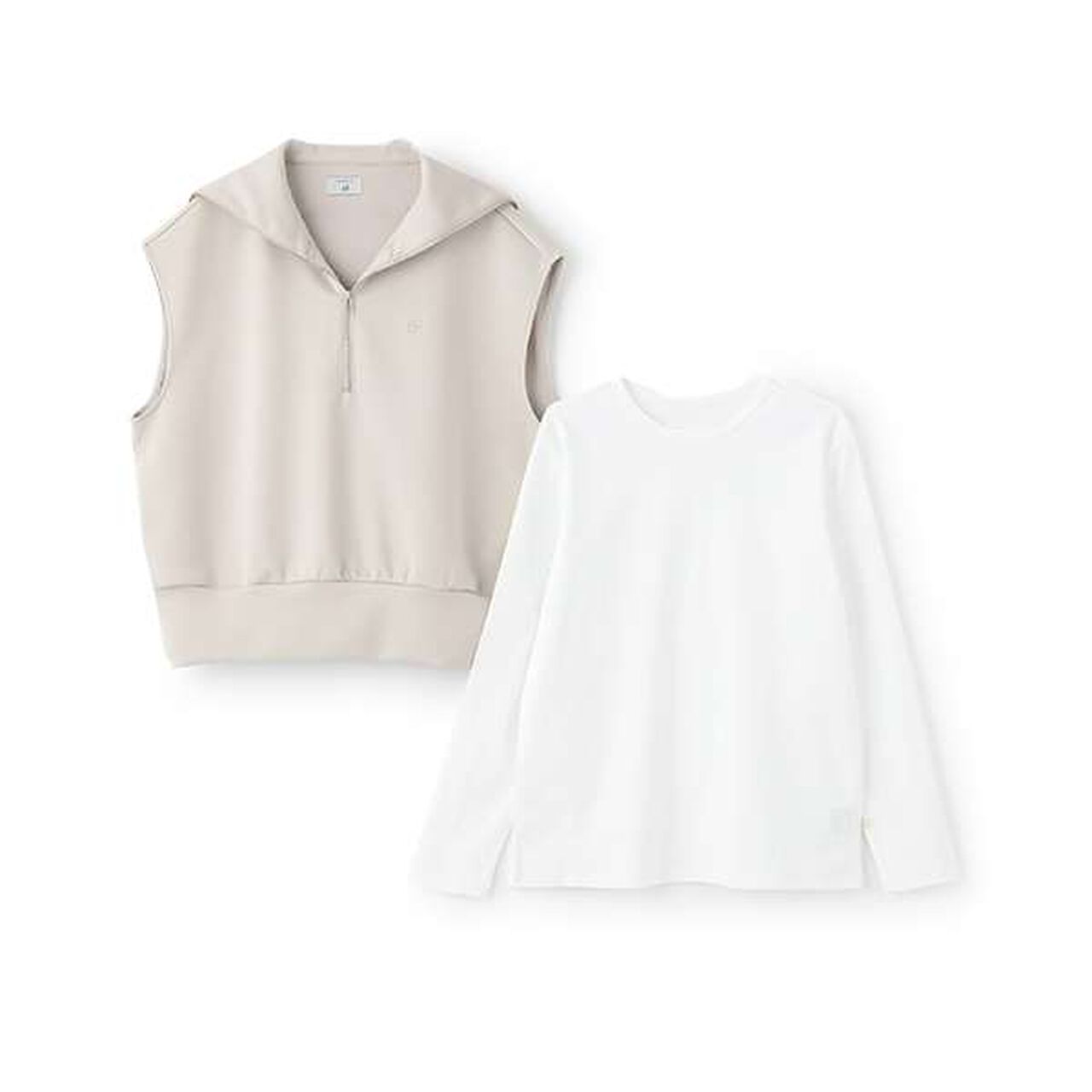 [AMI] Sailor Half-Zip Dampa Vest &times; Long Sleeve T-Shirt,Light green, large image number 19