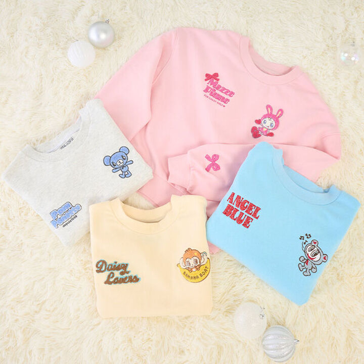 Lucky Sagara Embroidery Sweatshirt,Cream, medium image number 6