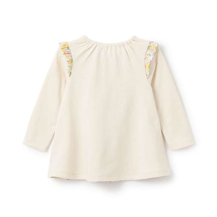 [Made in Japan] Liberty Fabric Patchwork Sweatshirt,Pearl white, medium image number 1