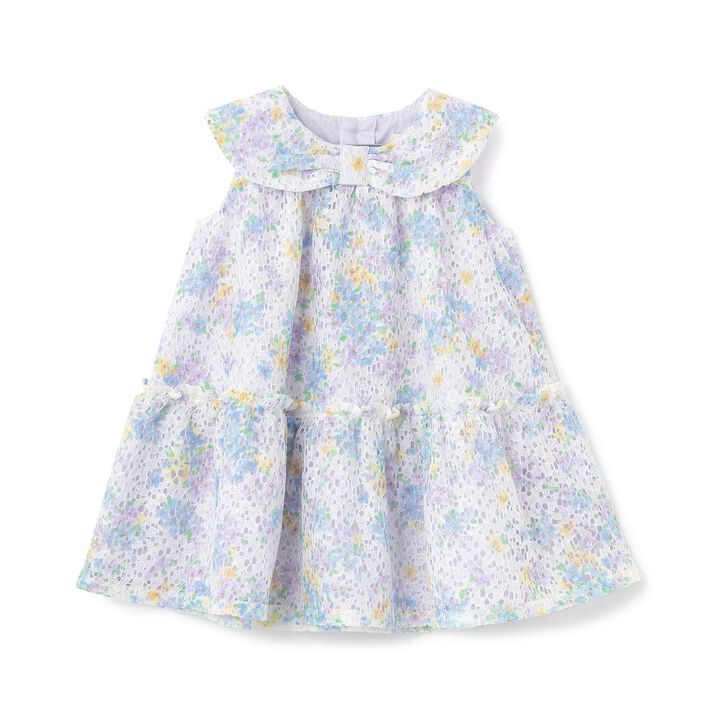 Floral Lace Ribbon Collar One-Piece Dress [Made in Japan],, medium