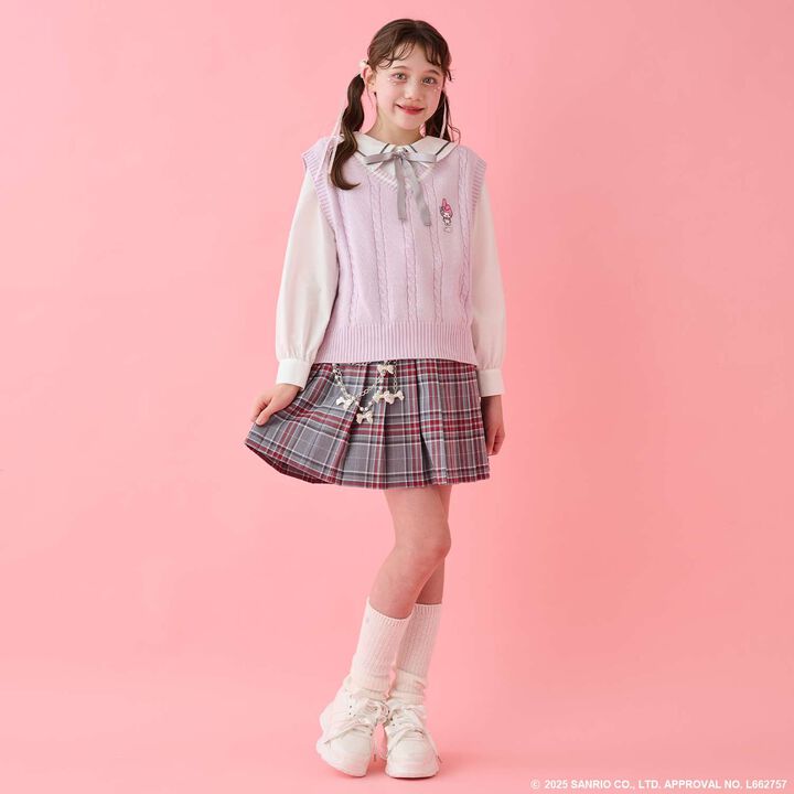 My Melody / Kuromi Knit Vest & Sailor Blouse Set,Purple, medium image number 21