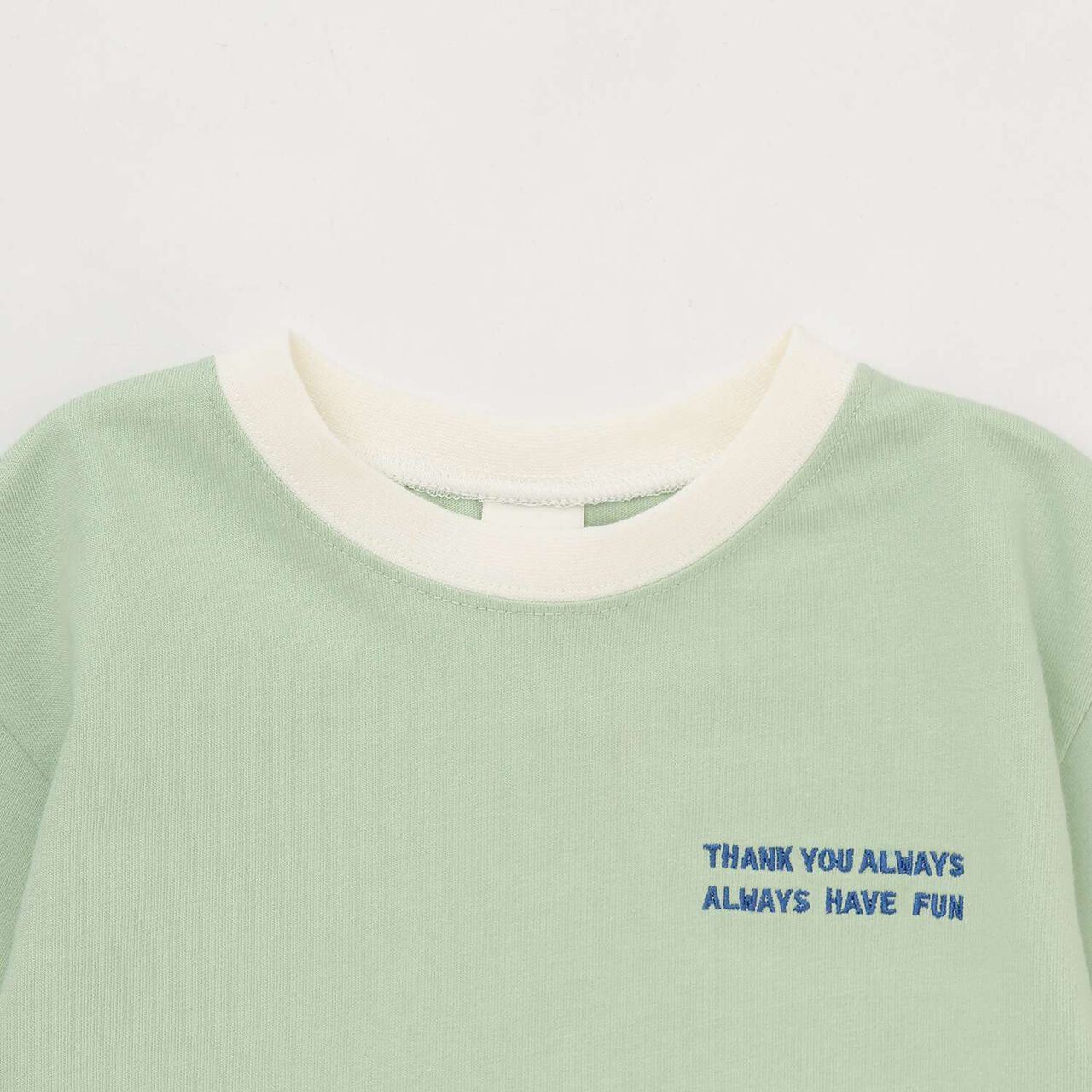 Color-Blocked Relaxed Long-Sleeve T-Shirt [Food Stain Resistant],Navy, large image number 10