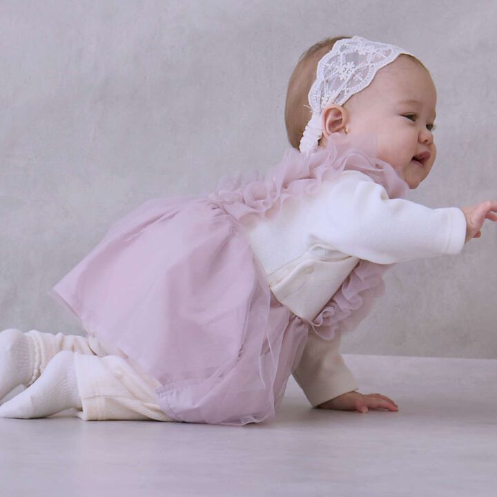 Tulle Frill Coverall,Light gray, medium image number 2