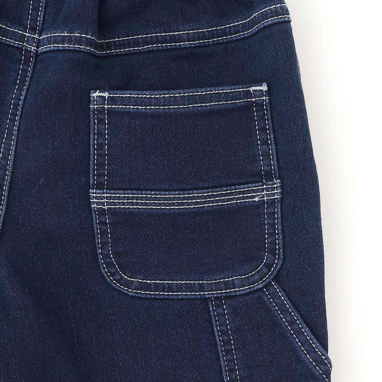 Stretch Denim Painter Pants,Navy, large image number 5