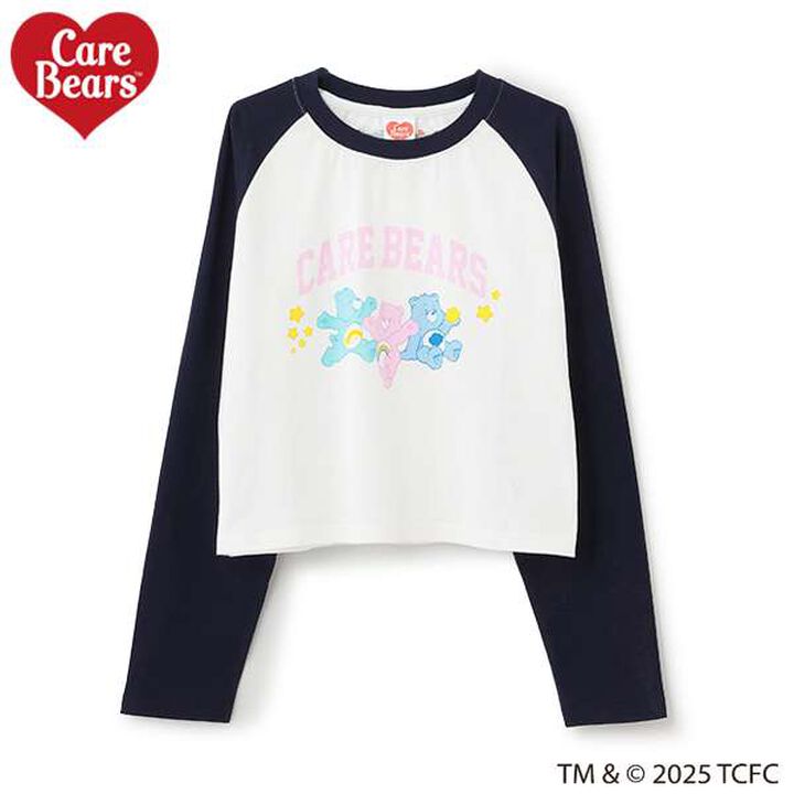[Care Bears] Raglan Cropped Long-Sleeve T-Shirt,Navy, medium image number 0