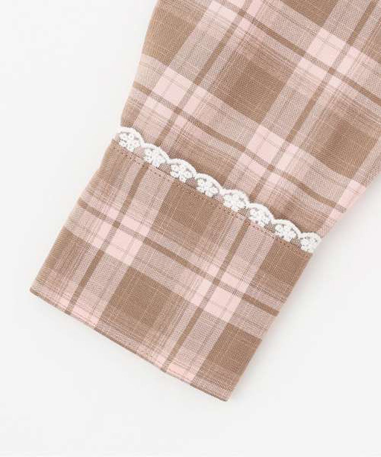 Checkered Shirt & Bustier Set,Pink, large image number 13