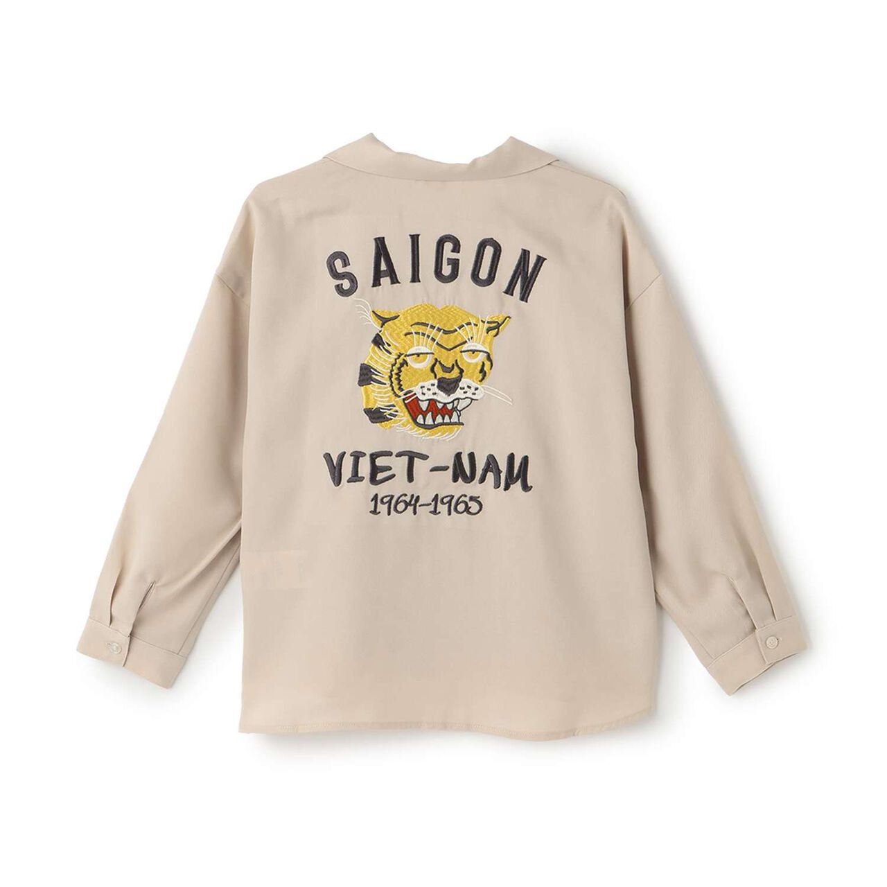 [Parent-Child Matching] Assorted Souvenir Embroidered Long-Sleeve Shirt,Charcoal gray, large image number 5