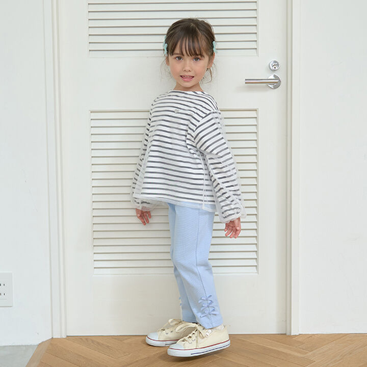 [Tomo] Pants Ribbon Ribbon Straight Pants,Lavender, medium image number 4