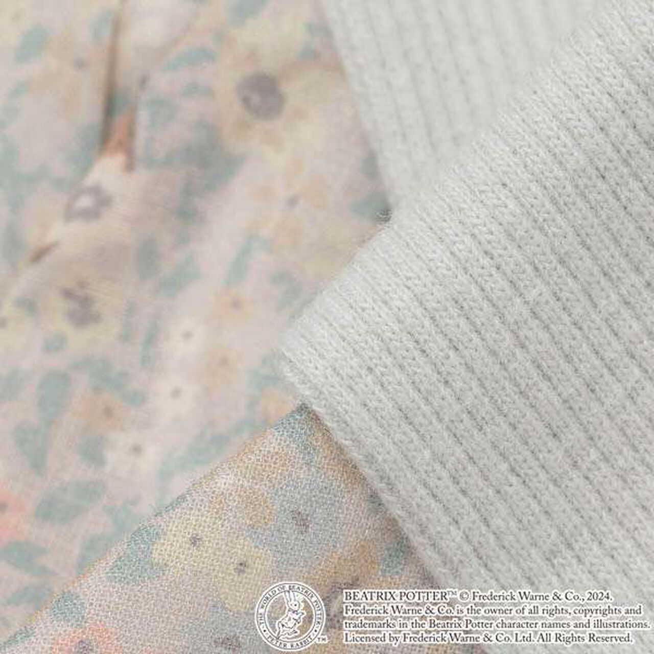 Peter Rabbit Floral Long Sleeve T-Shirt,Ivory, large image number 2