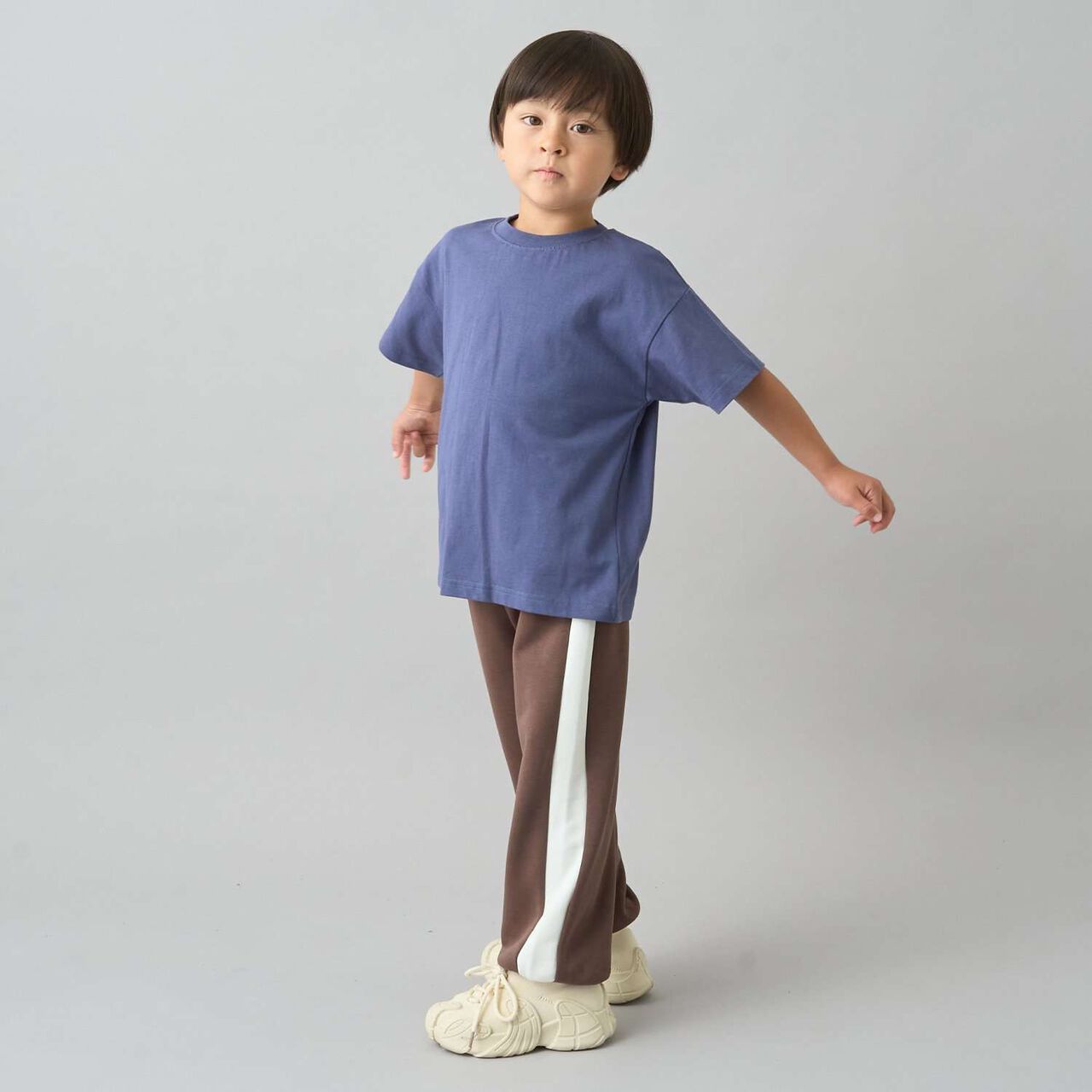 [Daily Standard Wear] [Quick-Dry Absorbent] Loose Fit Side Line Sweatpants,Blue gray, large image number 22