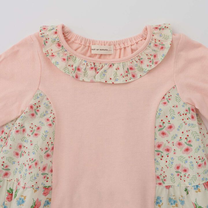 Floral Pattern Tiered Tunic,Pink, medium image number 2