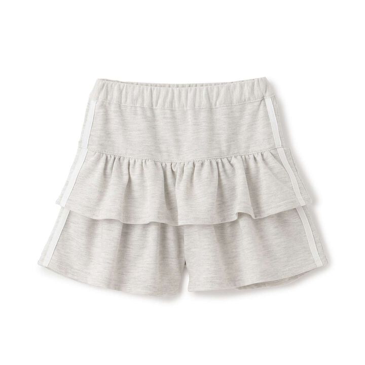 Cut and Sew Tiered Skirt with Shorts,Black, medium image number 11