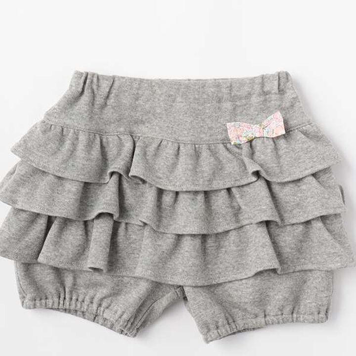 [Made in Japan] Frilled Cut Pants,Light gray, medium image number 2