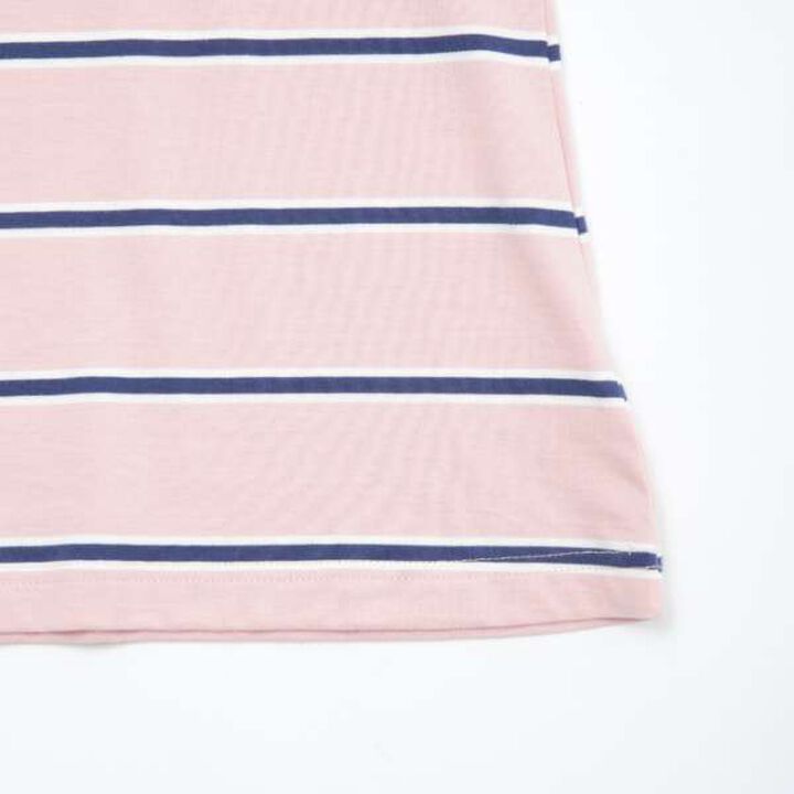 [Link] Stand Collar Rugby T-Shirt Dress,Navy, medium image number 8