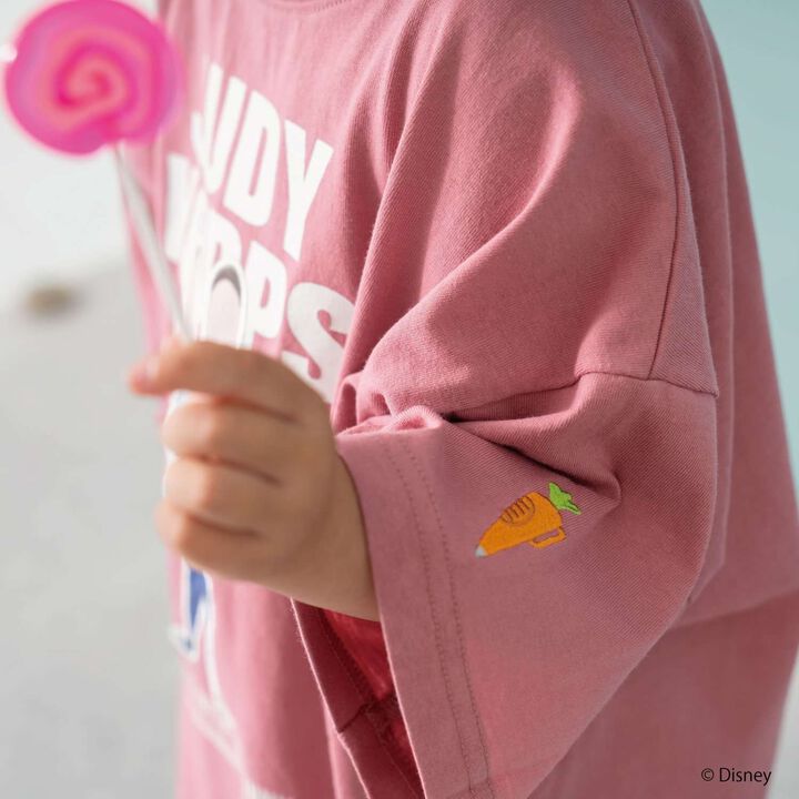 [Zootopia] Patch Embroidered Big Half T-Shirt,Green, medium image number 7