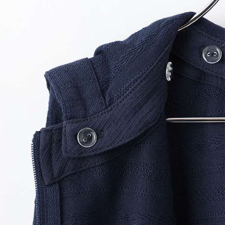 Lace Pattern Zip Parka,Off white, medium image number 8