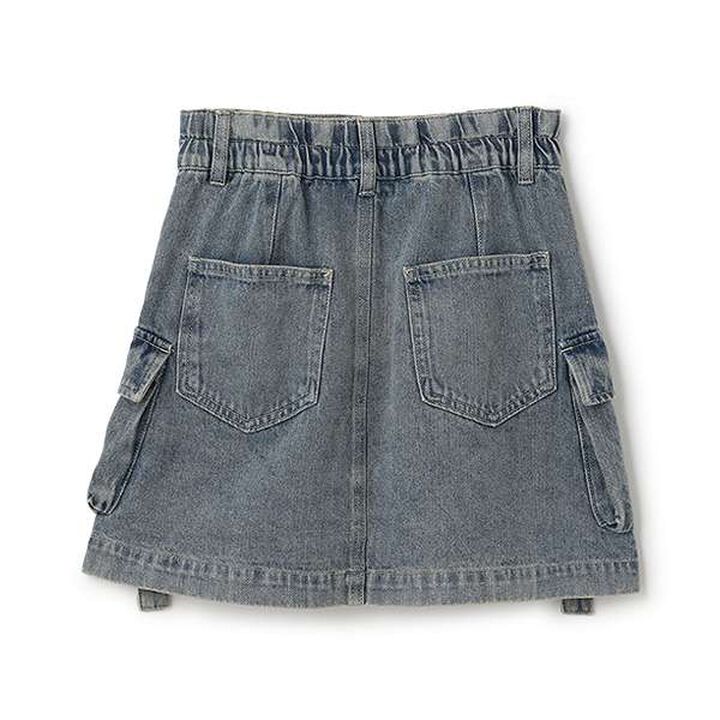 [LTXC] Cargo Denim Mini Skirt,Khaki, medium image number 5