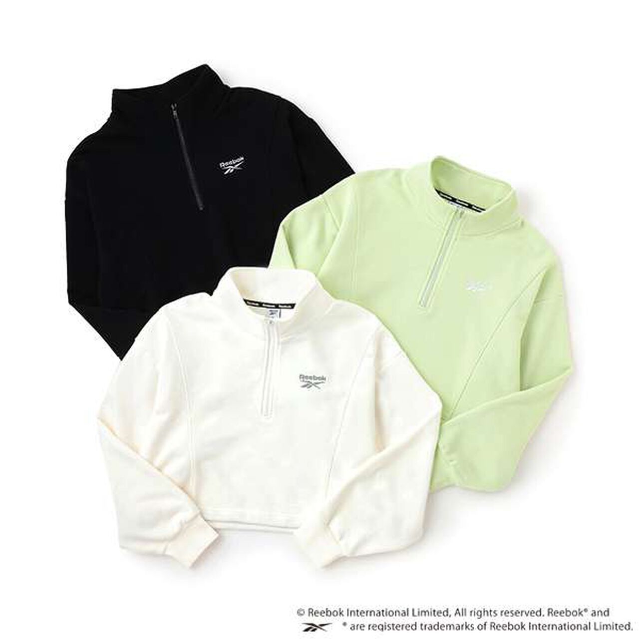 [Reebok] Cropped Half ZIP,Black, large image number 12