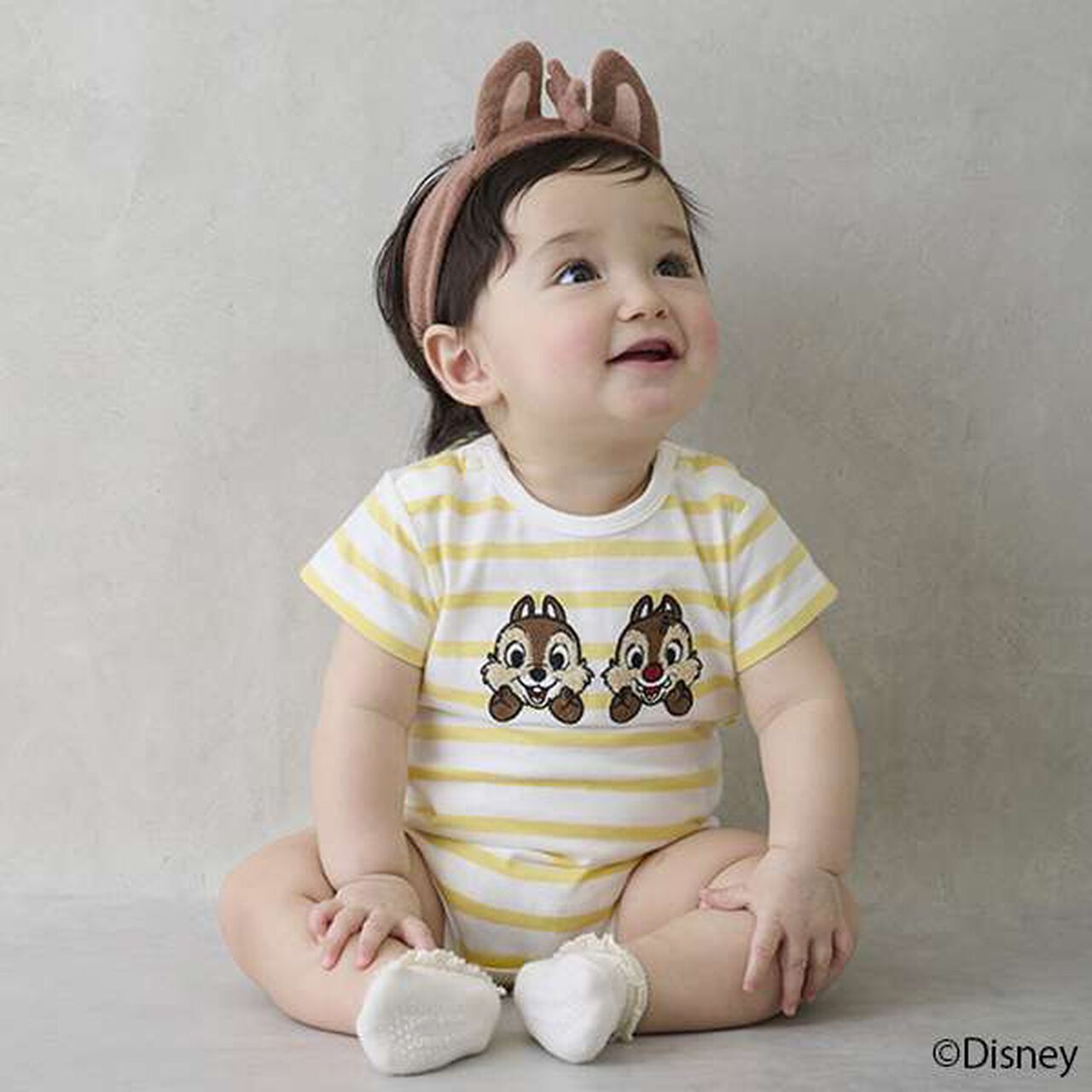 [Disney] Headband Romper,Yellow, large image number 0
