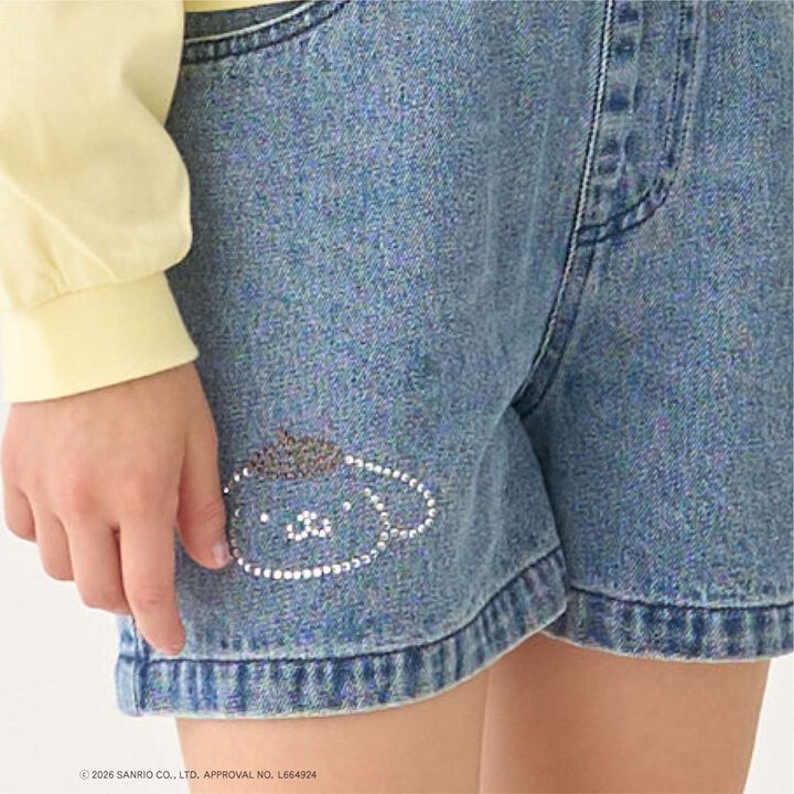 [Sanrio Characters] Denim Shorts,Black, medium image number 6