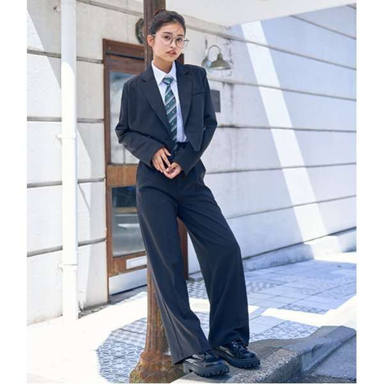 Graduation Attire Bolero Jacket with Emblem,Light beige, large image number 15