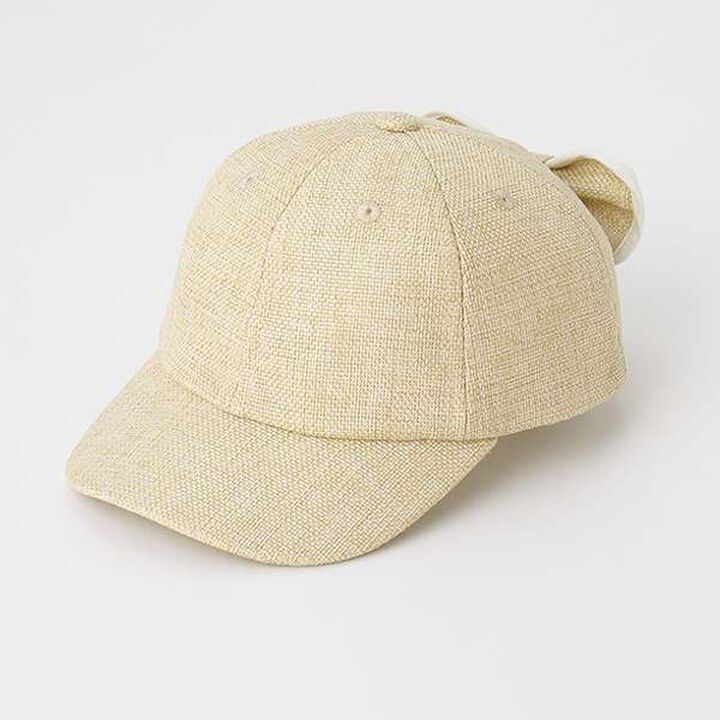 Woven Ribbon Back Cap,Black, medium image number 1