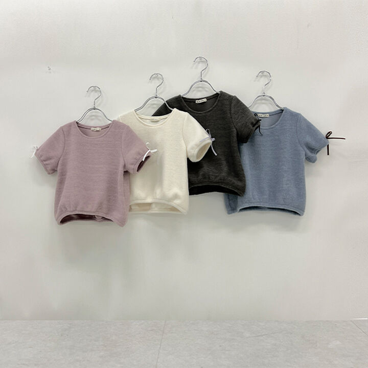 Fluffy Brushed Short-Sleeve Top,Deep pink, medium image number 16